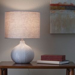 Textured Ceramic Accent Lamp Cream - Threshold