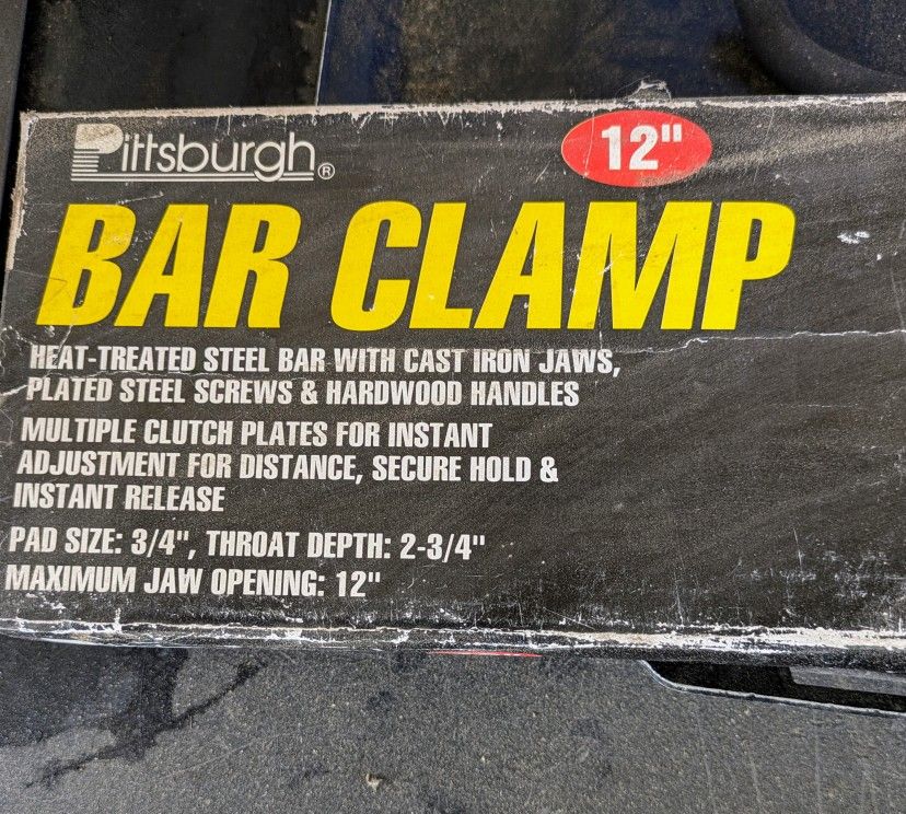 PITTSBURGE 6" &. 12" BAR CLAMP