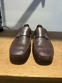 Salvatore Ferragamo Brown Leather Slip-On Loafers Size US 12