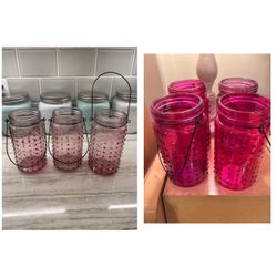 Purple Hobnail Glass Lanterns Or Use As A Vase etc. $5 each