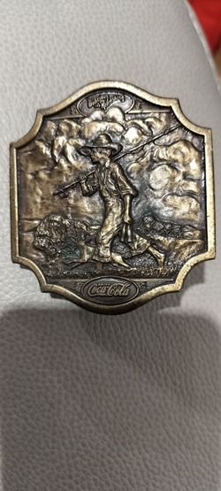 Brass Coca-Cola belt buckle from 1976 never used