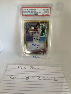 2021 Bowman Draft Marcelo Mayer True Gold Auto RC