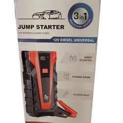 3-in-1 Jump Starter Power Bank Flashlight