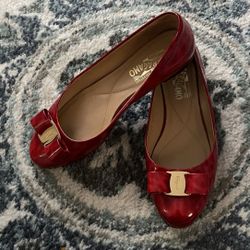 Salvatore Ferragamo Candy Apple Red Flats Size 8