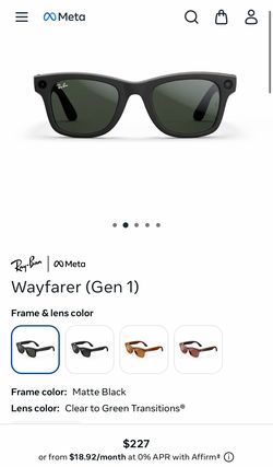 Gen 1 RayBan Meta Glasses - Transition Lenses!
