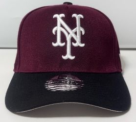 NY Burgundy & Black New Era 9FORTY Hat 🔥 | Adjustable