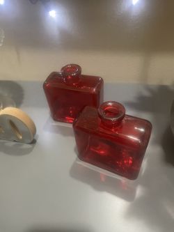Red Glass Bottle