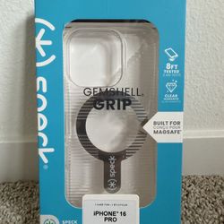 Speck Clear Grip Case For MagSafe - iPhone 16 Pro 6.3 Inch Screen