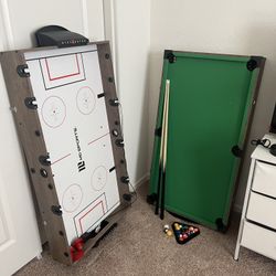 Mini Pool Table/ Air Hockey
