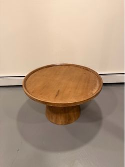 Wood coffee table