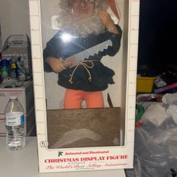 ANIMATED SANTAS WORKSHOP ELF & SAW TELCO MOTION-ETTE VINTAGE *WORKS* ORIGINALBOX