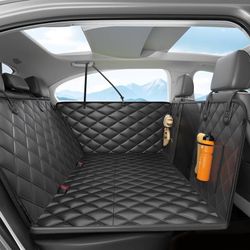 new Dog Car Seat Cover for Back Seat, Hard Bottom Back Seat Extender for Dogs - Supports 400lbs,Scratch Resistant, Anti Slip Portable Dog Hammock,Suit