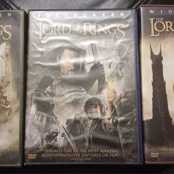 Lord Of The Rings 3 Movies DVD's