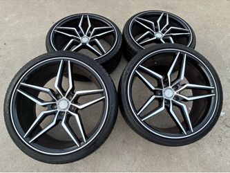 Rims 20 Staggered 5x112 Black Wheels Rines For Mercedes Benz $750  For All 4