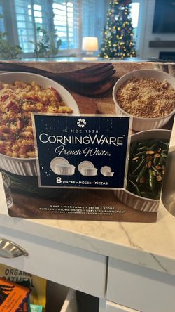 Corningware 8 Piece Set In French White-brand New