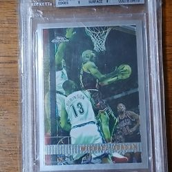 Rare Michael Jordan Topps Chrome Green Hulk Card Graded