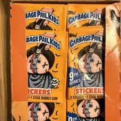 1987 Topps Garbage Pail Kids Series 9 display box and wrappers (no cards)