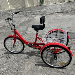 Adult Tricycle 24 in. 7 Speed Foldable Tricycle. PRICE. $250.00 FIRM!!