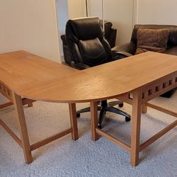 Solid Oak Mission Style Desk From Crate & Barrel