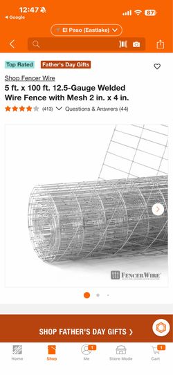Fencer Wire 5 ft. x 100 ft. 12.5-Gauge Welded Wire Fence with Mesh 2 in. x 4 in.