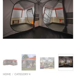 Ozark 16’x16’ Three Room 12 Man Tent