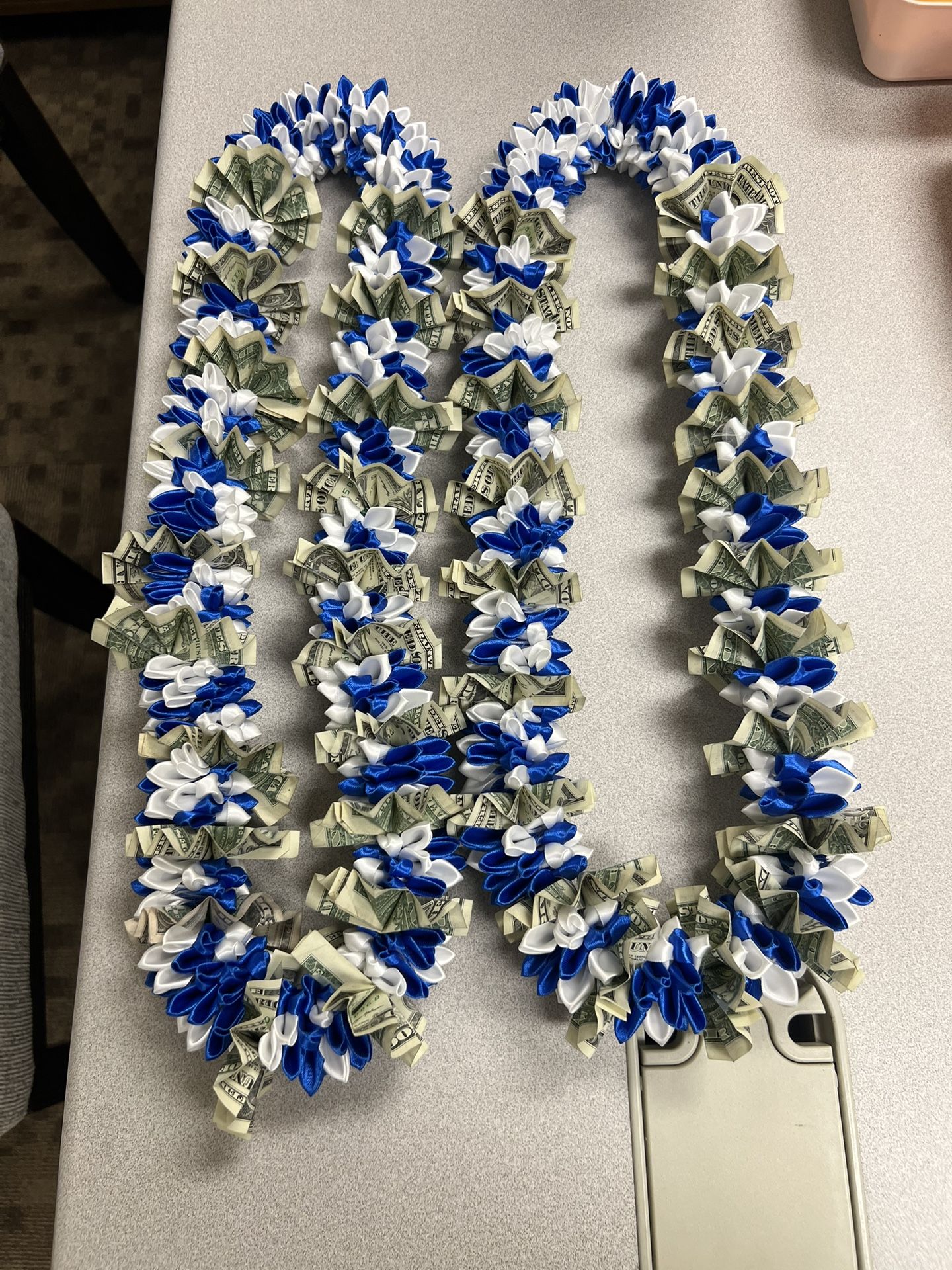 Ribbon and money lei