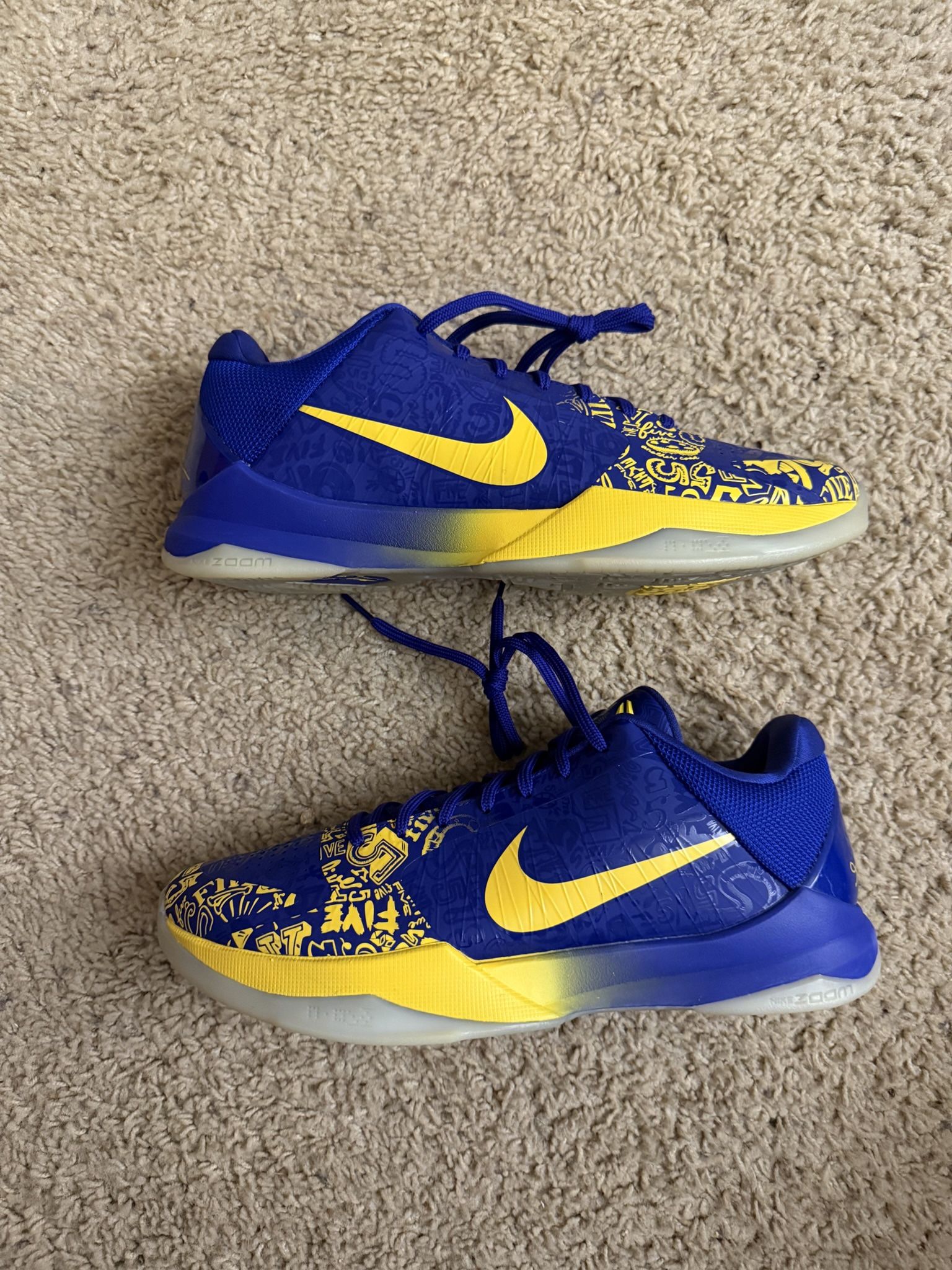 Size 11 - Nike Kobe 5 Protro 5 Rings (Brand New No Box And The Shoe Has some Yellowing On Bottom)