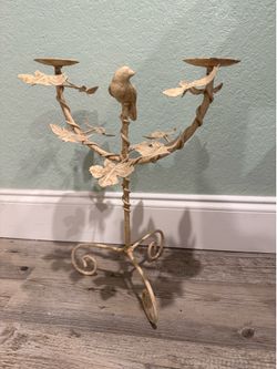 Vintage Style Metal Bird  Candelabra. Very Rare.