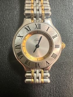 Authentic “Must de Cartier 21” Two-Tone Luxury Watch (Ref. 1340) – Serviced & Running⁠