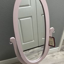 Pink Standing Mirror 