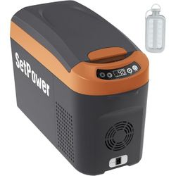 SetPower AB15 12 Volt Refrigerator,16 Quart(15L) Electric Cooler,Portable Refrigerator Car Fridge,12v Cooler for Camping,Travel,RV,Vehicles,MPV,SUV,Va