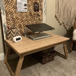 Large Size Laptop Tray Desk Nnewvante 25.6x17.7in Bamboo Floor Desk Low Table Bed Tray Table,Foldable Adjustable Study Writing Gaming Breakfast Servin