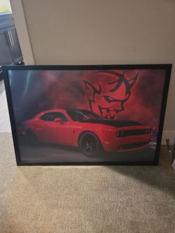 Dodge Demon Poster and Frame