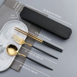 9 Sets Cutlery Spoon Fork Chopsticks 