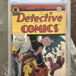 Detective Comics #113 (1946) CBCS 5.5; O/w to White; Bill Finger Story; Like CGC