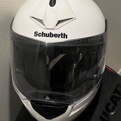 Schuberth C3 Pro Motorcycle Helmet White + Intercom