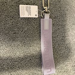 Lululemon Never Lost Keychain * Metallic Wordmark Color Faint Lavender 