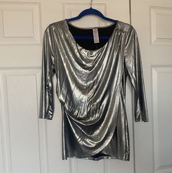 Silver Metallic Top