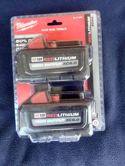Milwaukee 6 amp high output batteries $80 each