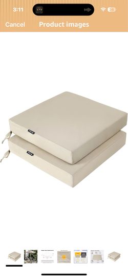 New Open Box Favoyard Patio Chair Cushions 19 x 19 x 3 Inch Waterproof Outdoor