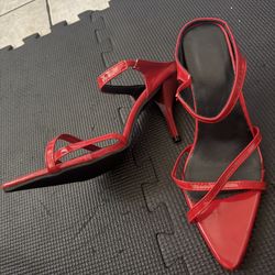 Women Sandals heels never used new size #8