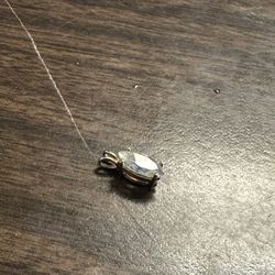 14k Chain With 1.5 K Marquee Cut Diamond