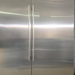 Gorgeous newer Monogram 48 stainless steel built-in refrigerator