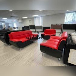 PHYSOCARPUS RED BLACK SOFA/LOVE SEAT