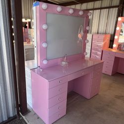 Pink Make up Vanity