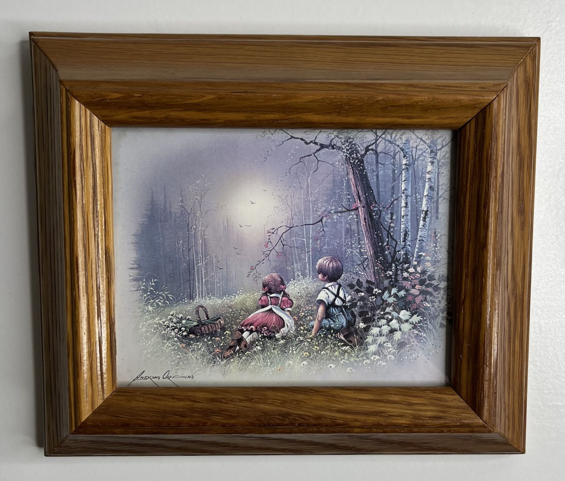 Vintage Andres Orpinas Signed Prints Framed Children