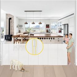 Bingguz Extra Wide Baby Gate for Stairs and Doorways   42" Tall x 100" Wide                                   #0816