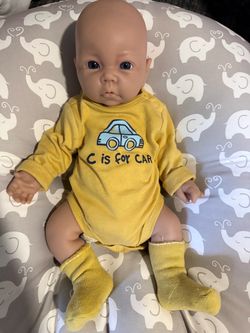 Baby boy platinum solid silicone doll
