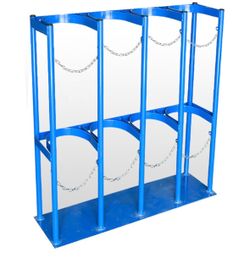 Gas Cylinder Storage Rack with Chains