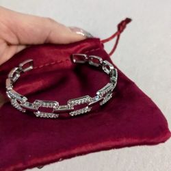 New sterling Silver And Diamond bangle 